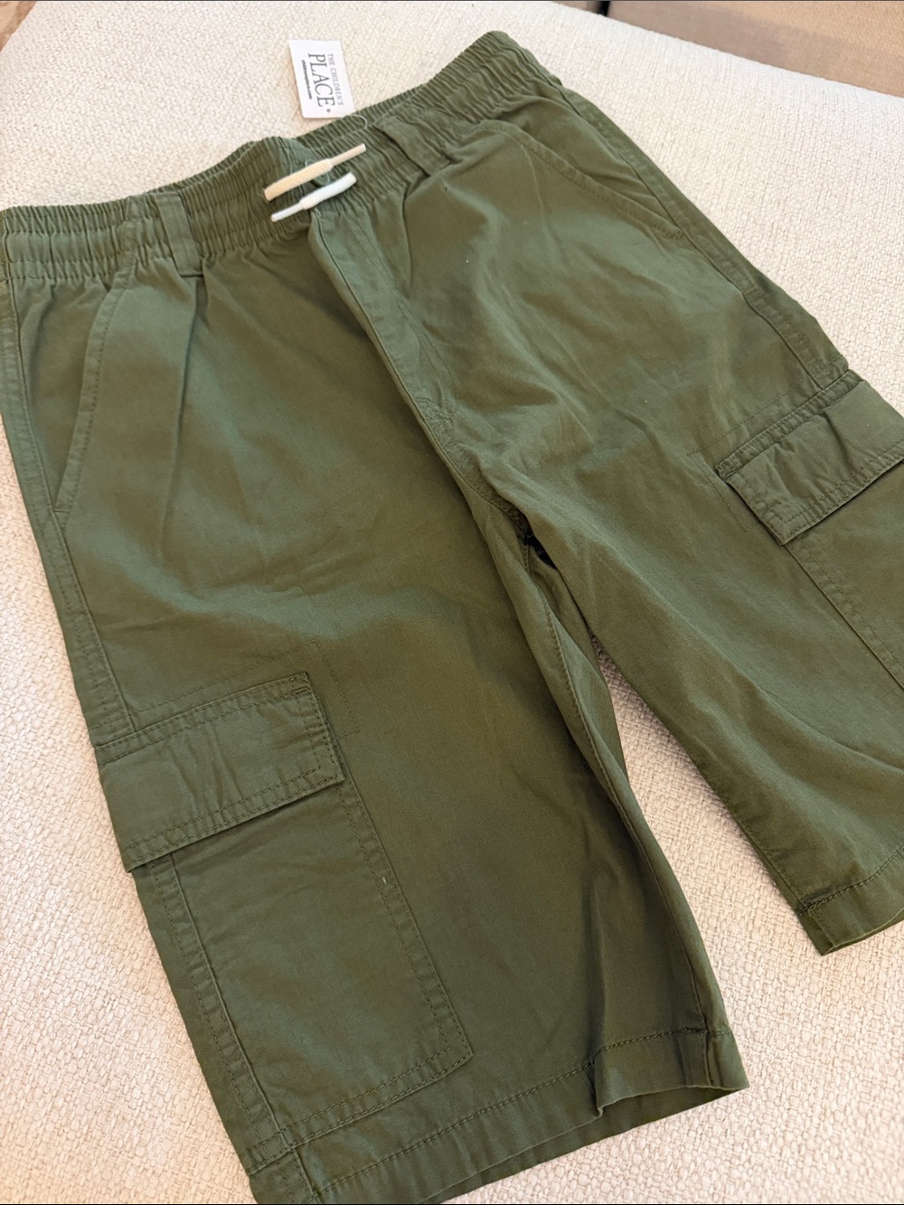 The Children's Place Olive Green Cargo Shorts - Picture 4 of 5